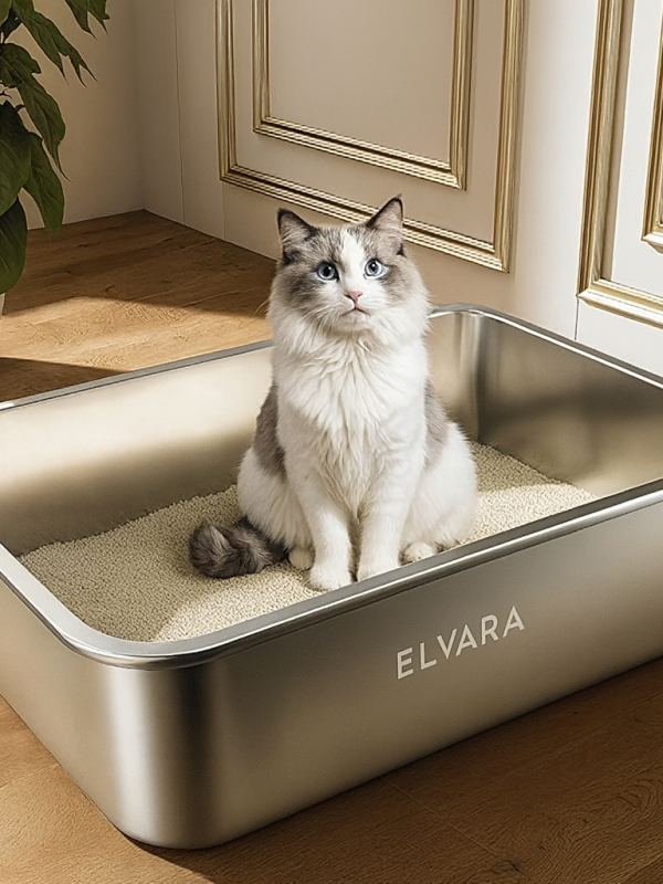 Elvara PurePan Stainless Steel Litter Box
